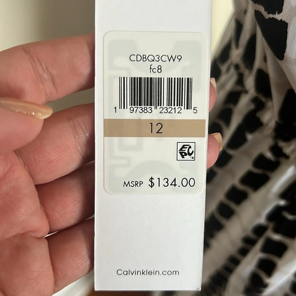 Calvin Klein Halter Neckline Hi/Low Hem Sleeveless Dress - NWT - Size 12 - Picture 12 of 13